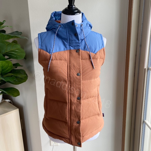 Patagonia Jackets & Blazers - Patagonia Bivy Hooded Vest Small Sisu Brown Down Feather Filled S